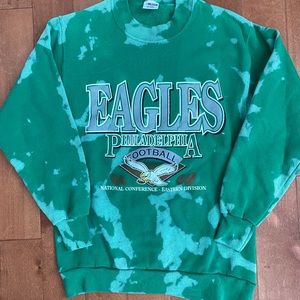 Vintage Philadelphia Eagles bleach dry crewneck🦅